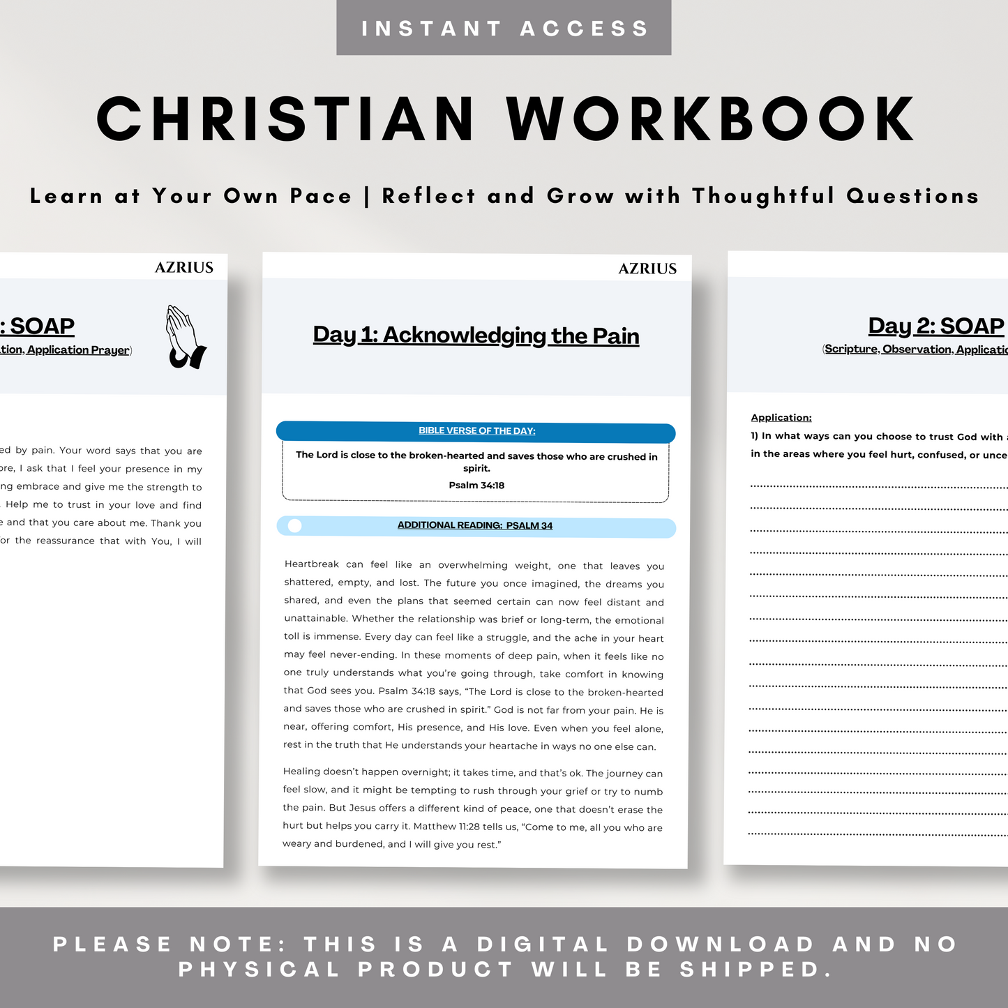 Dealing with Heartbreak - Christian Workbook