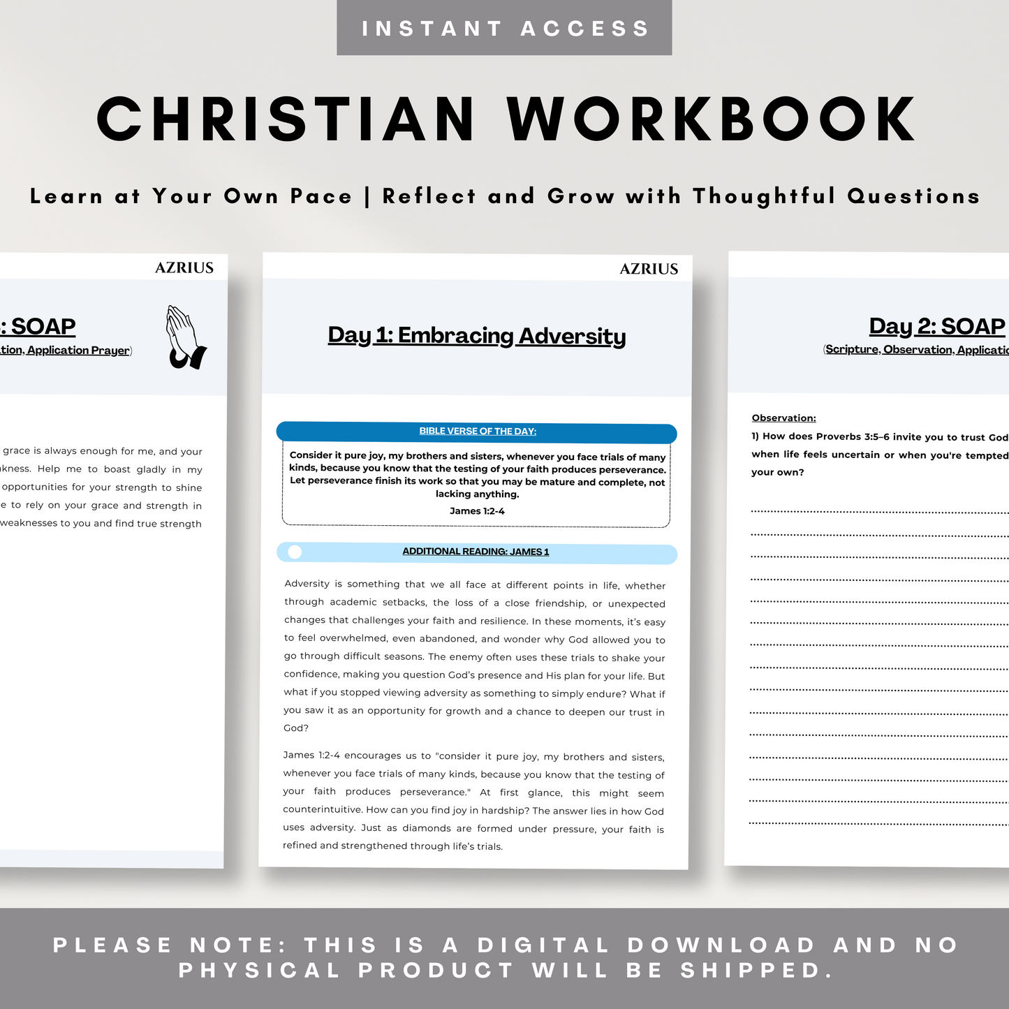 Handling Adversity - Christian Workbook