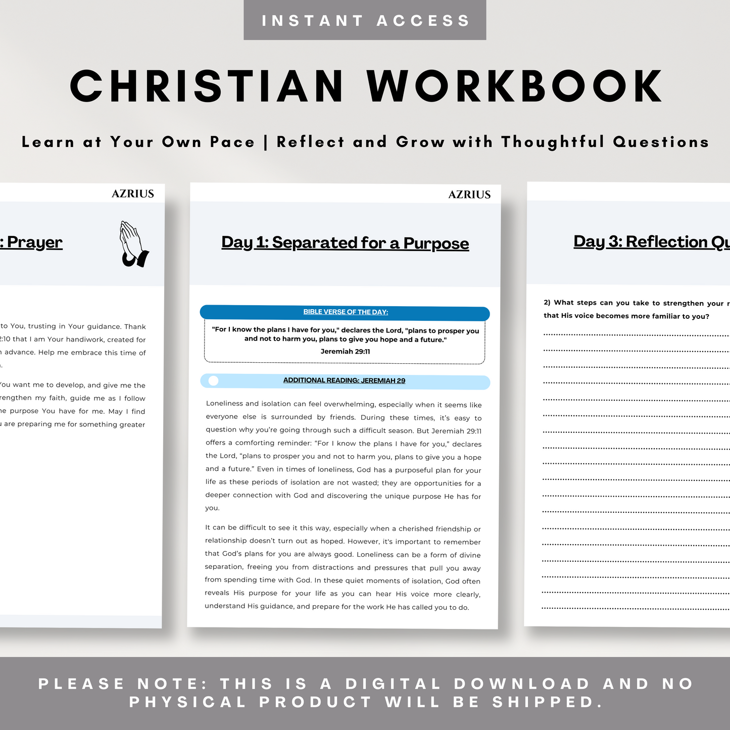 Separated for a Purpose - Christian Workbook