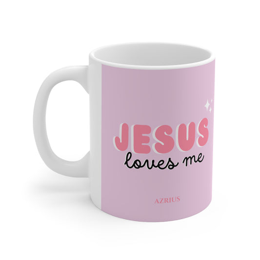 Jesus Loves Me Mug (Pink) | Christian Mug