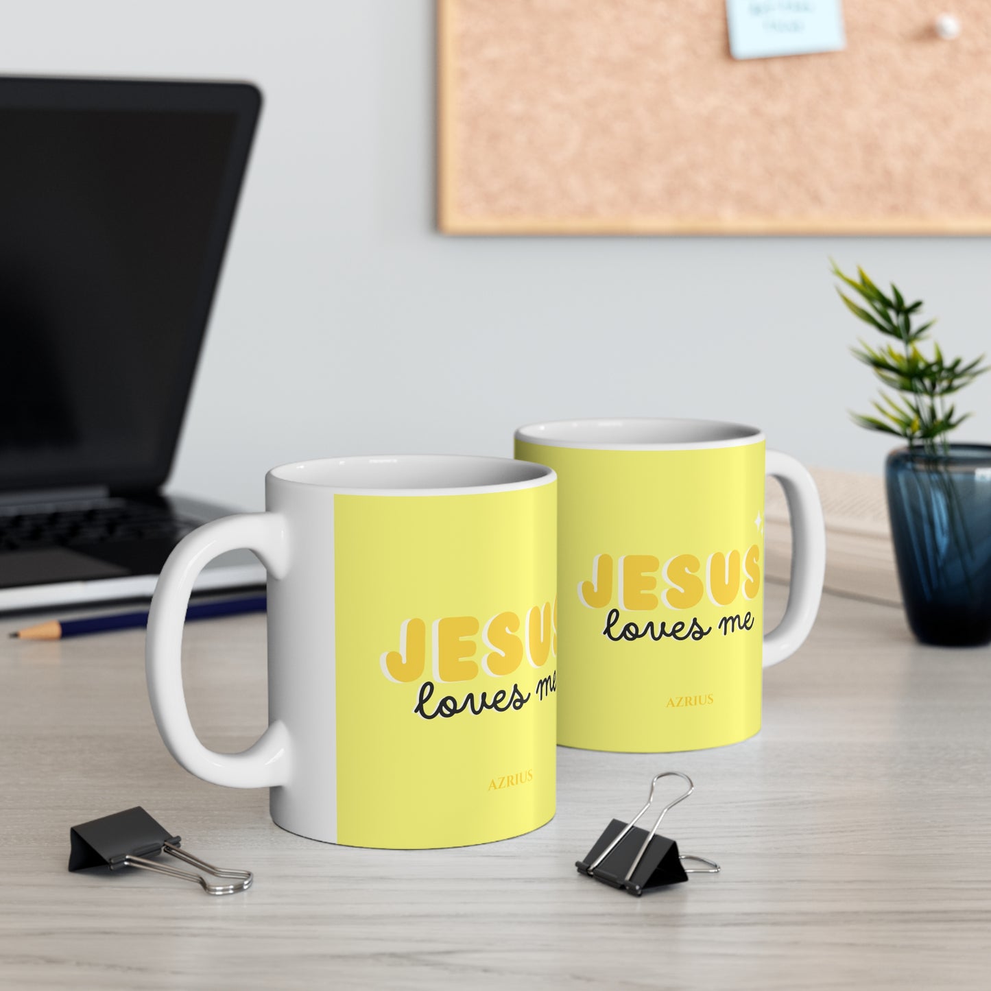 Jesus Loves Me Mug (Yellow) | Christian Mug