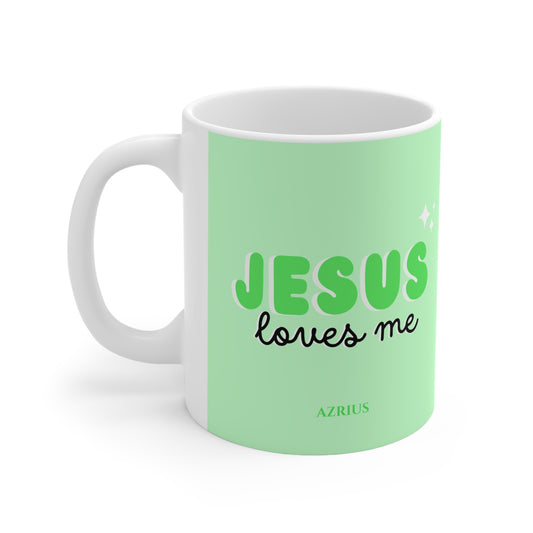 Jesus Loves Me Mug (Green) | Christian Mug