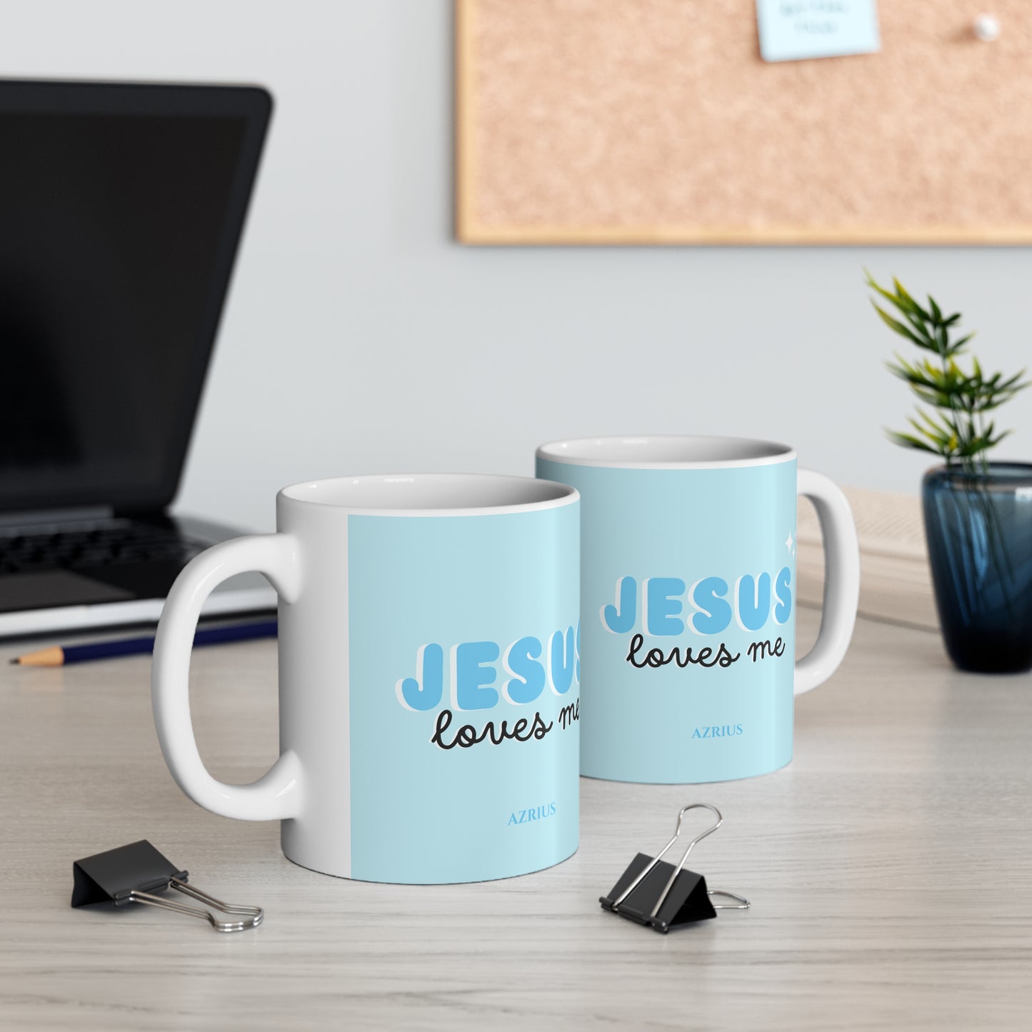 Jesus Loves Me Mug (Blue) | Christian Mug