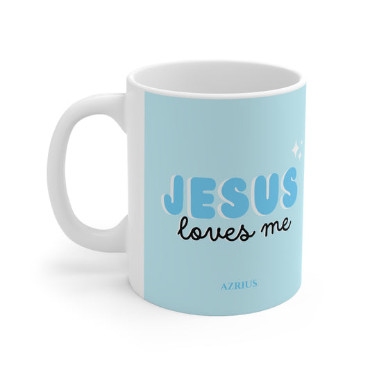 Jesus Loves Me Mug (Blue) | Christian Mug