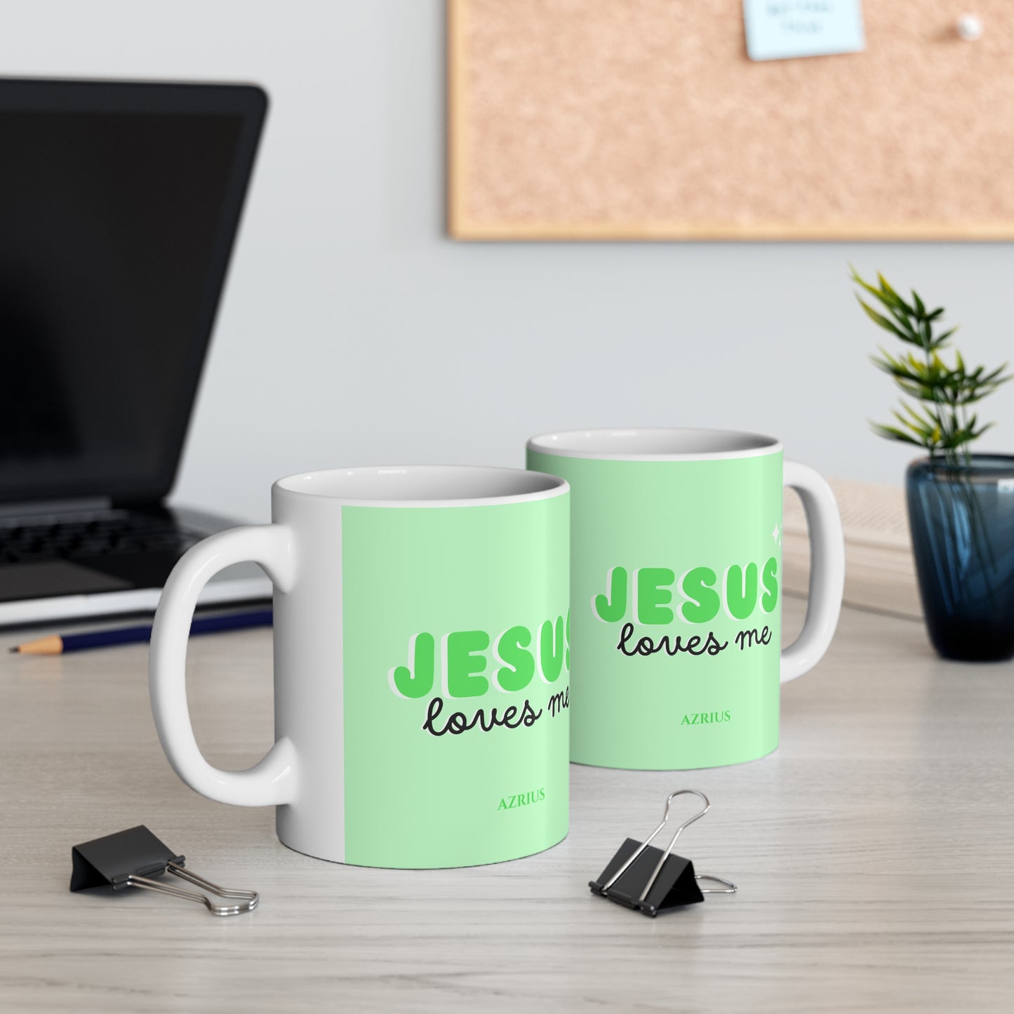 Jesus Loves Me Mug (Green) | Christian Mug
