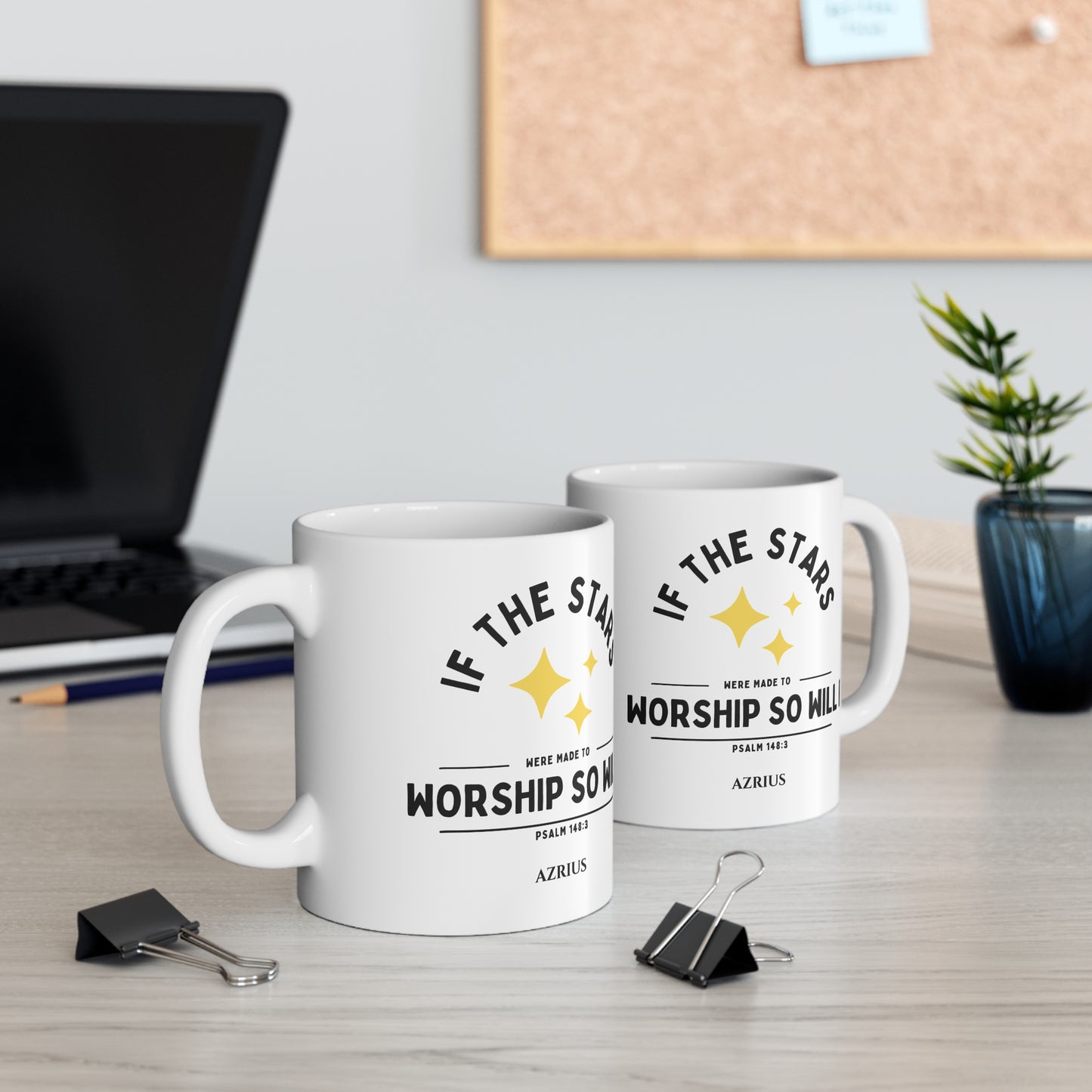If The Stars Were Made To Worship So Will I Mug | Christian Mug