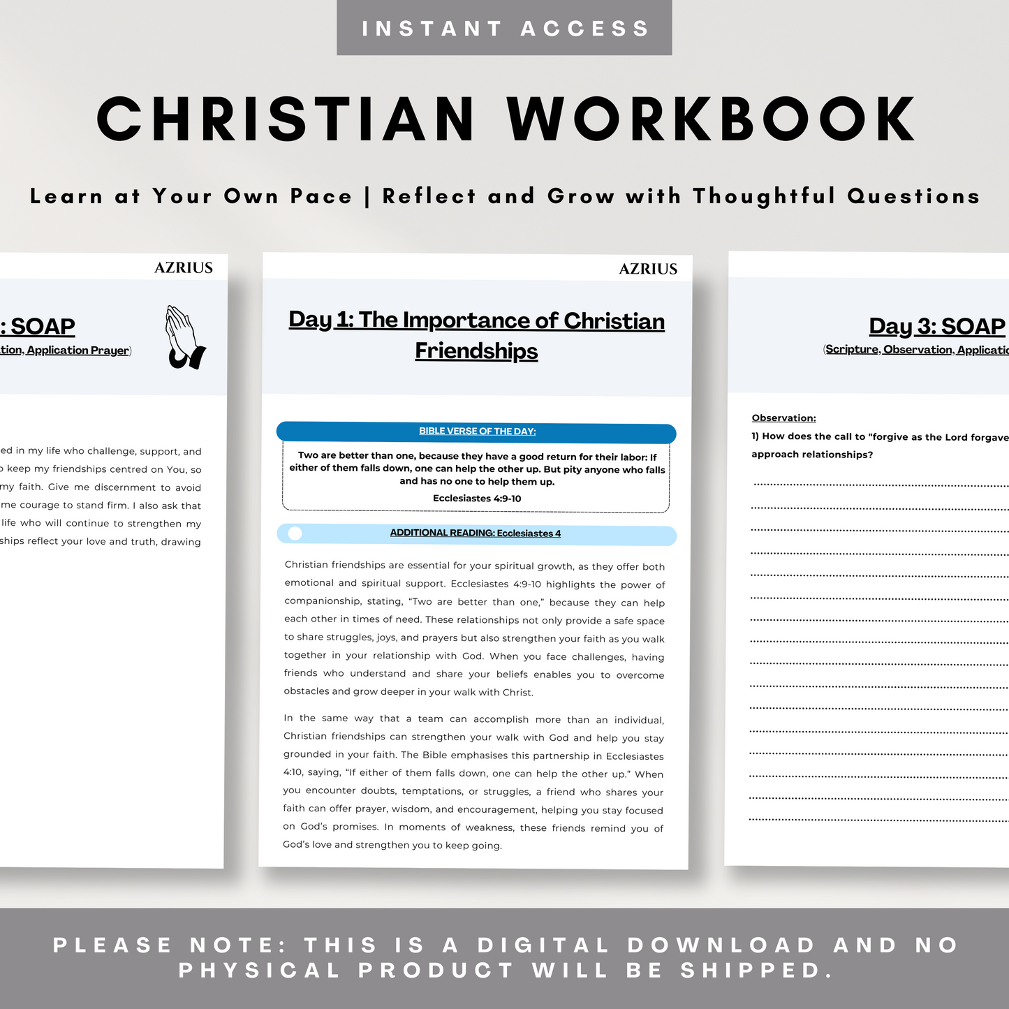 Cultivating Christian Friendships - Christian Workbook