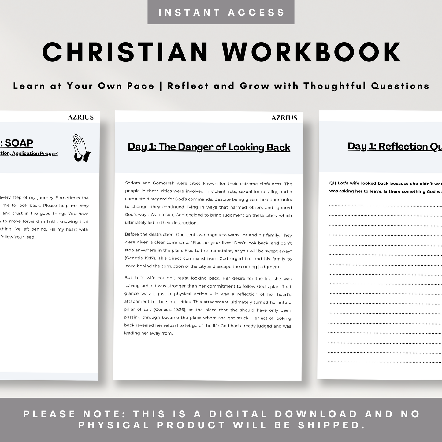 Don't Look Back - Christian Workbook