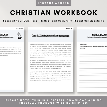 Returning to God - Christian Workbook
