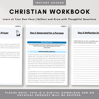 Separated for a Purpose - Christian Workbook