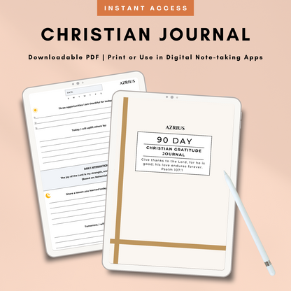 90 Day Christian Gratitude Journal