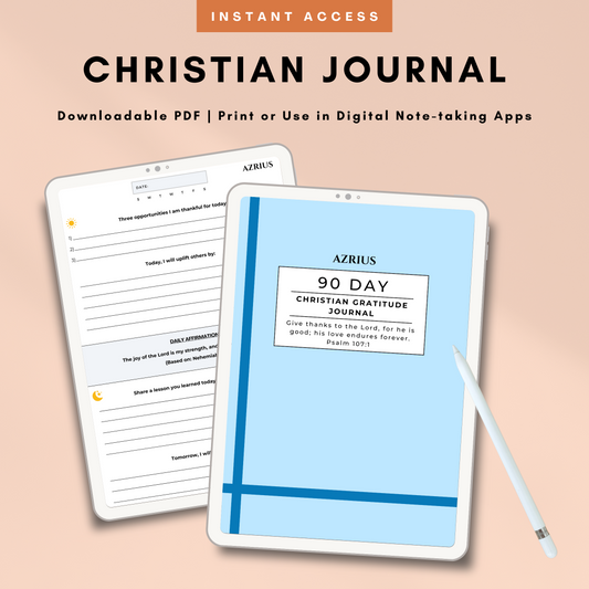 90 Day Christian Gratitude Journal