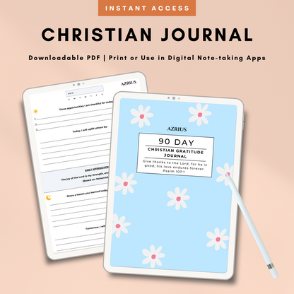 90 Day Christian Gratitude Journal