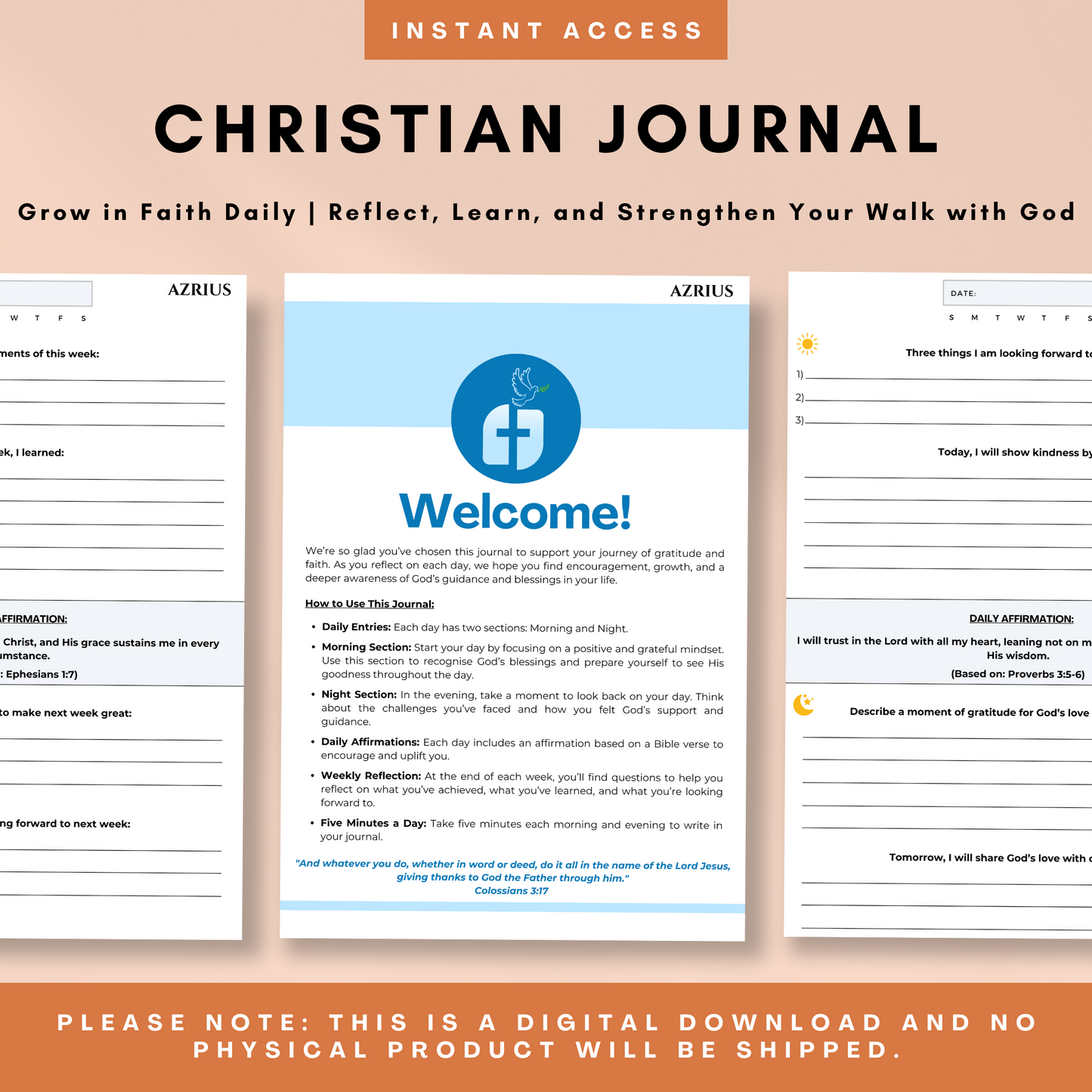 90 Day Christian Gratitude Journal