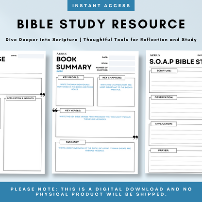 Bible Study Templates Bundle