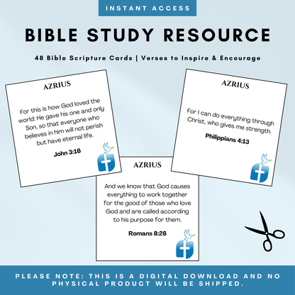 48 Bible Scripture Cards to Inspire & Encourage